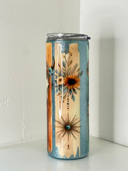 🤍🐂 Desert Bloom Spirit Tumbler
